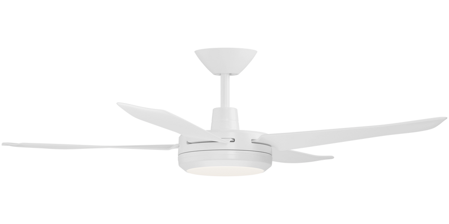 Enviro DC Ceiling Fan with Light, Black/White White Ceiling Fan