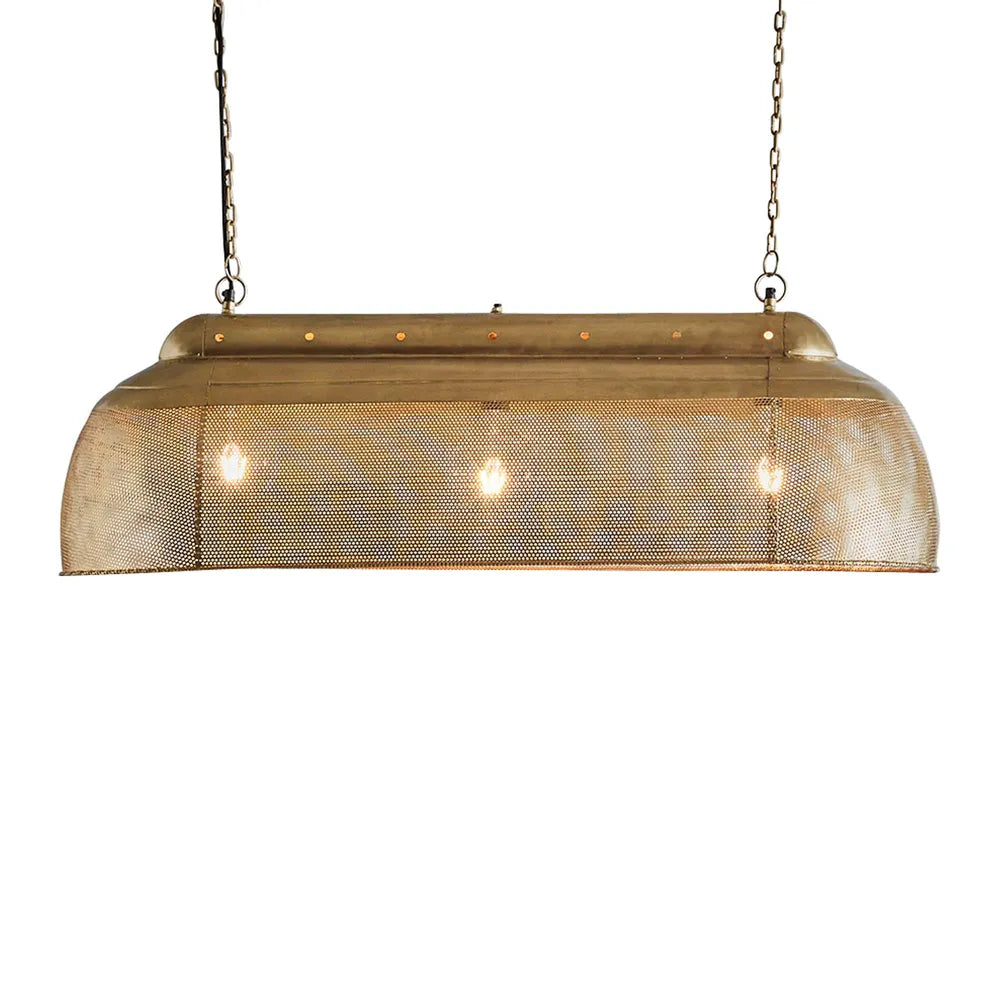 Riva Ceiling Pendant Long Antique Brass Pendant