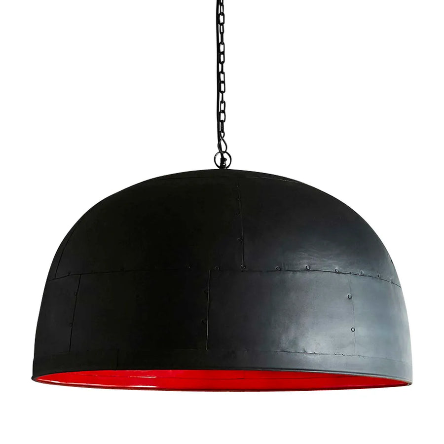 Noir Ceiling Pendant Black with Red Interior 85cm Pendant