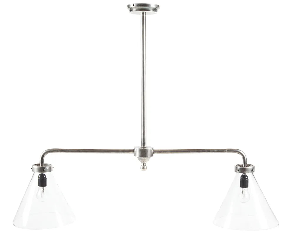 Gadsden Two Arm Ceiling Pendant Antqiue Silver Pendant