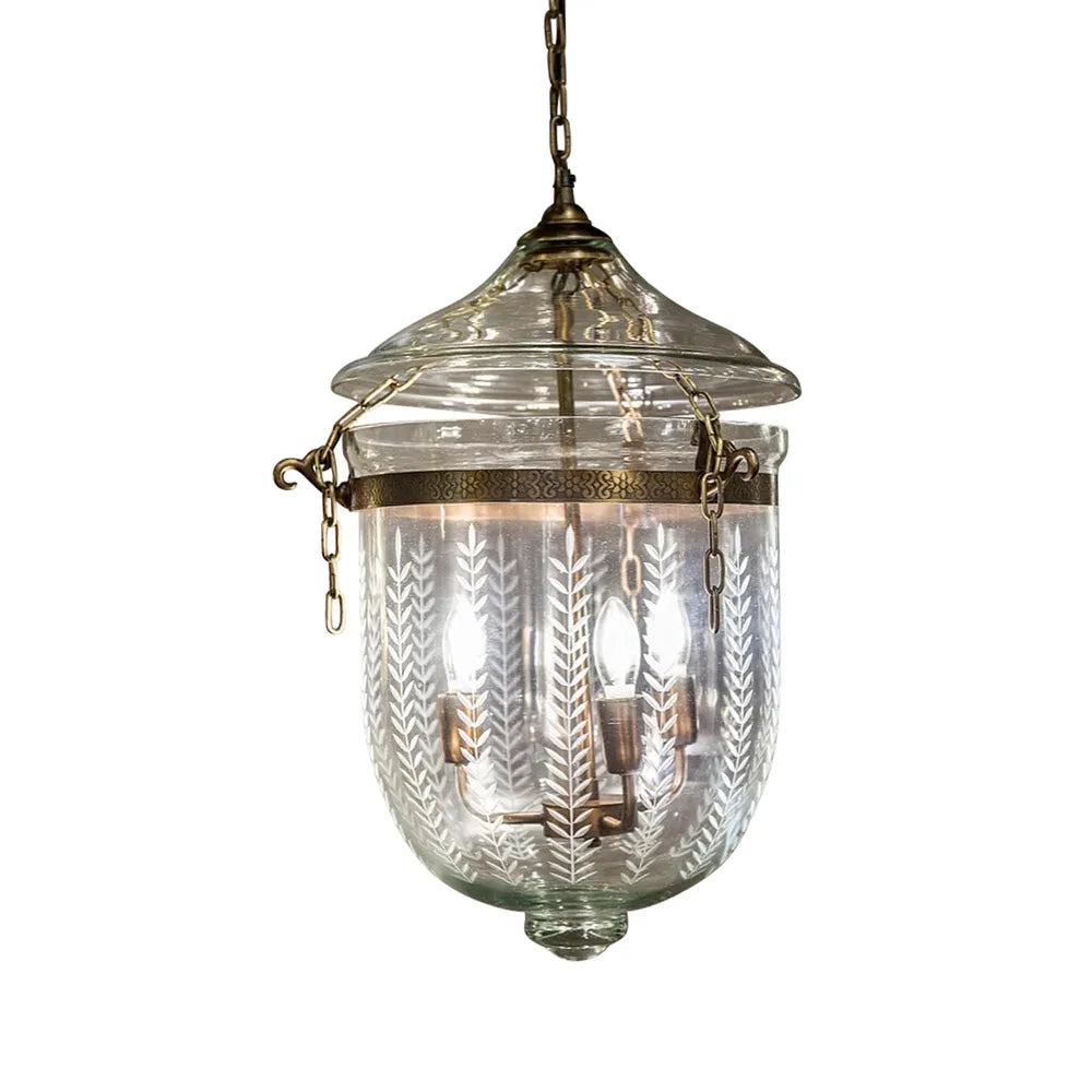 Bell Jar Ceiling Pendant Medium Brass Pendant