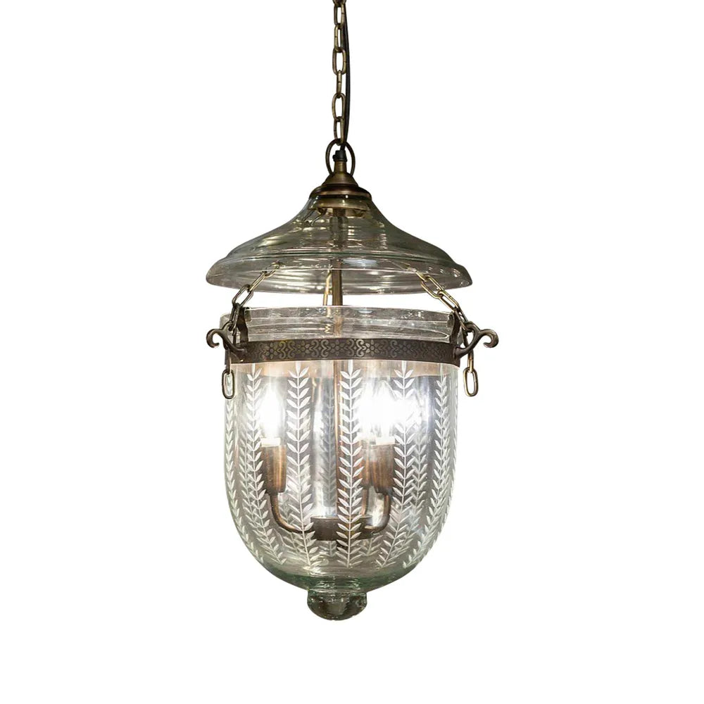 Bell Jar Ceiling Pendant Small Brass Pendant