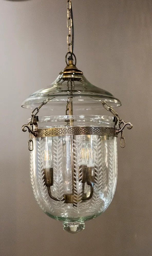 Bell Jar Ceiling Pendant Small Brass Pendant