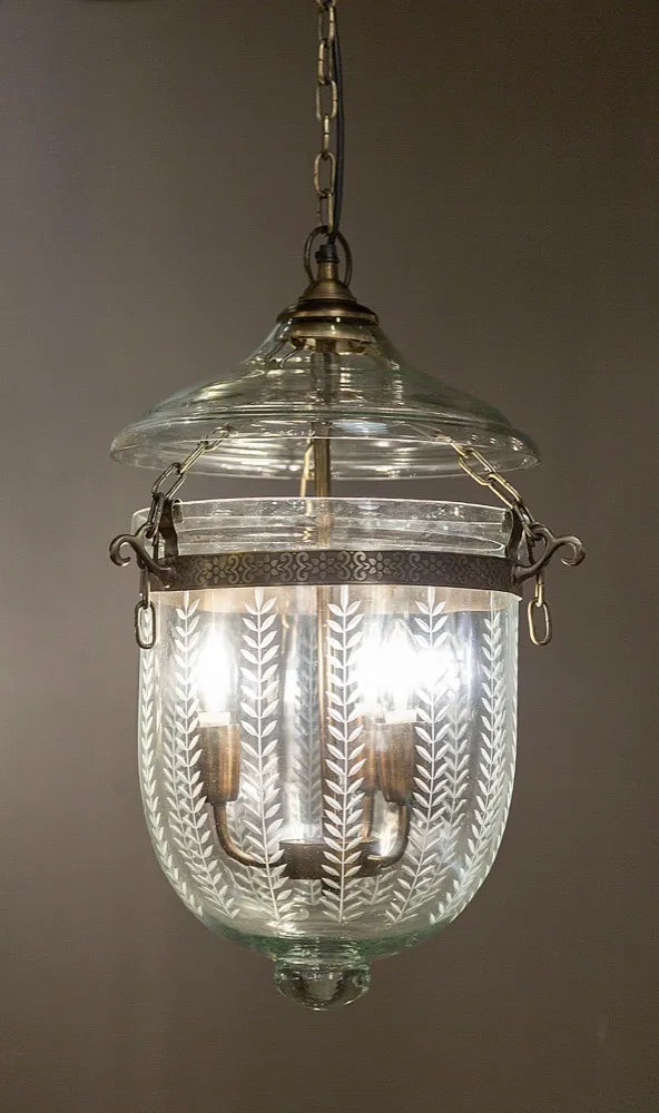 Bell Jar Ceiling Pendant Small Brass Pendant