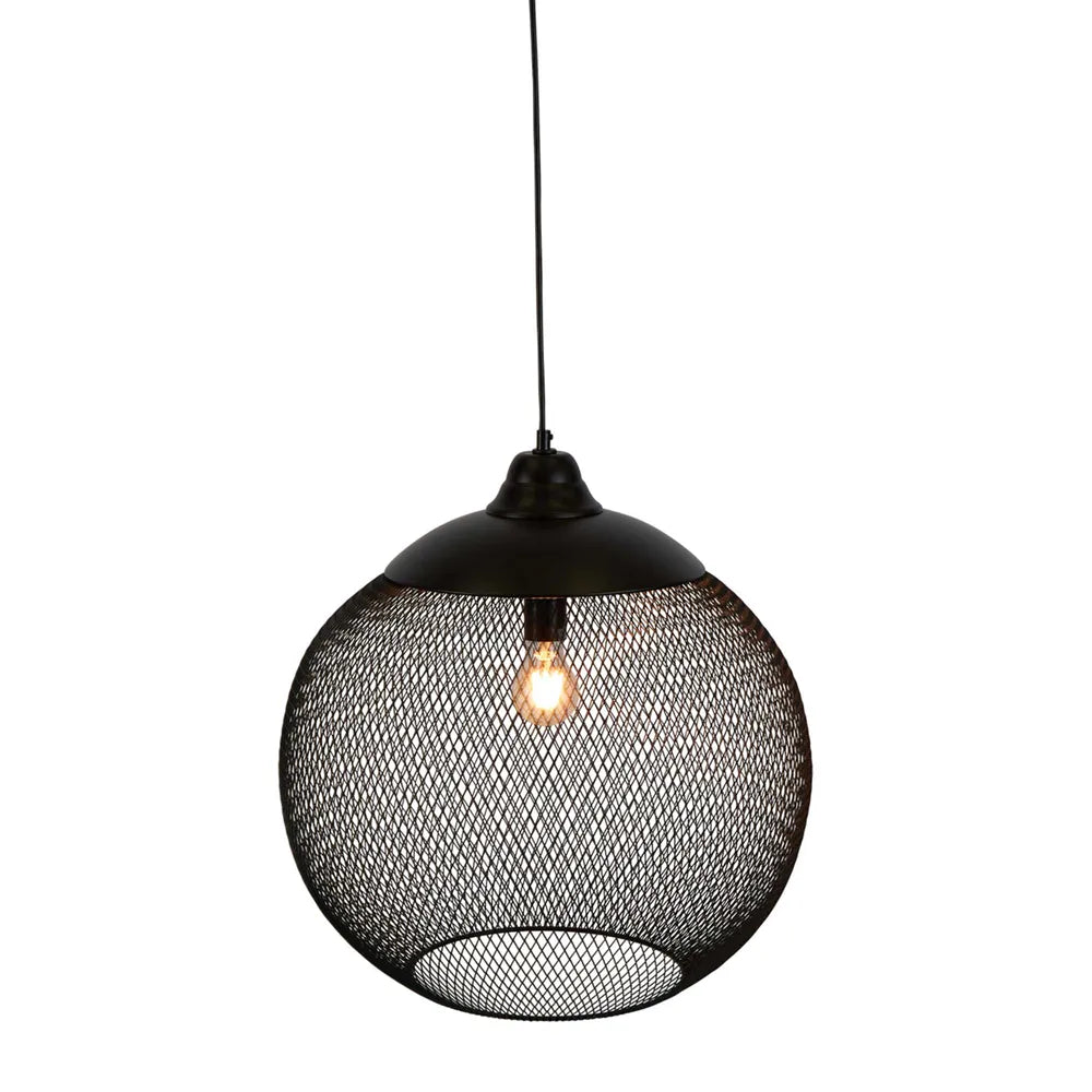 Carlo Ceiling Pendant Rustic/Black Large Black Pendant