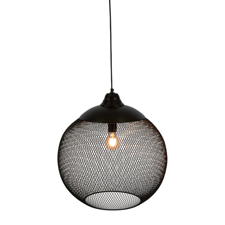 Carlo Ceiling Pendant Rustic/Black Large Black Pendant