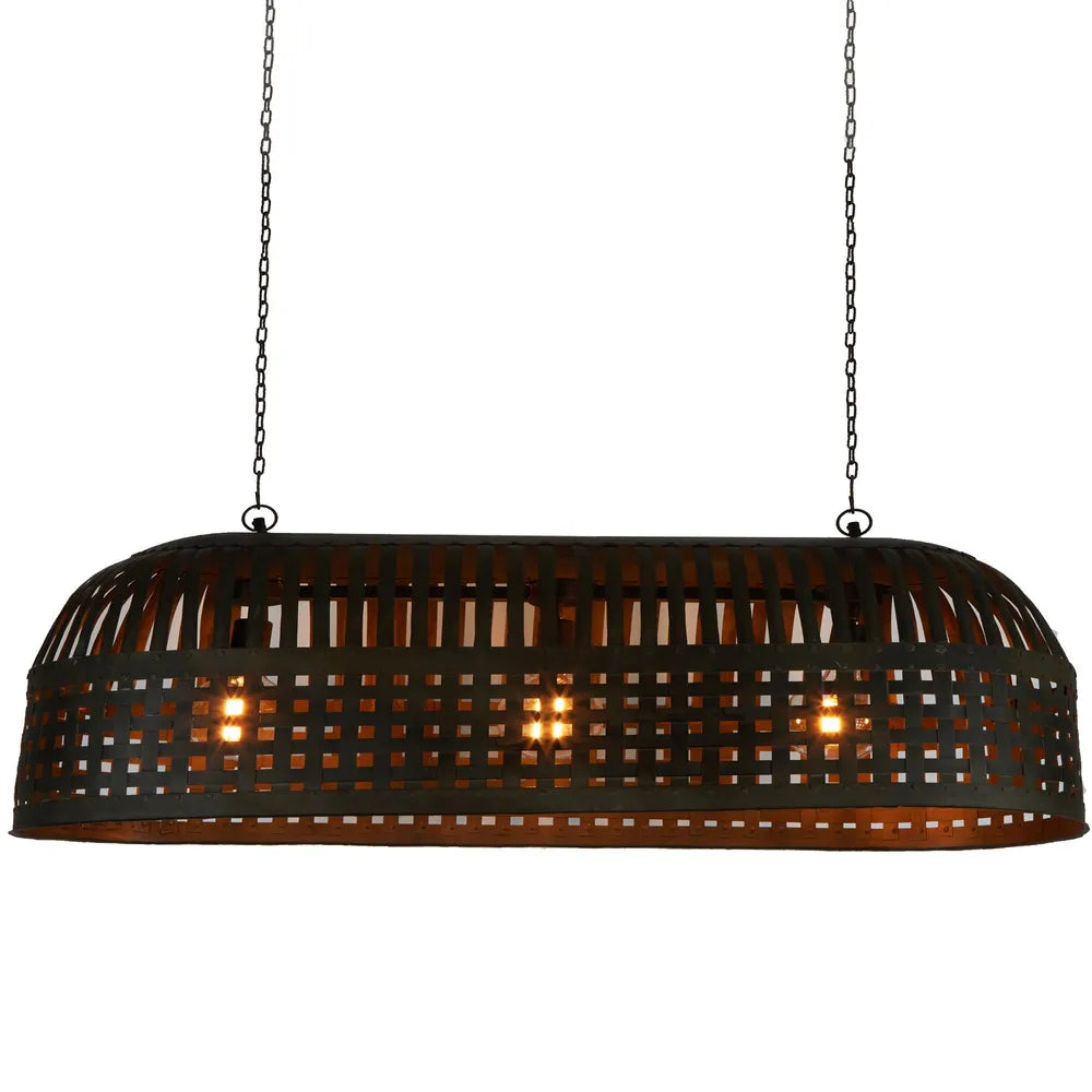 Esch Ceiling Pendant Extra Long Rust Black Pendant