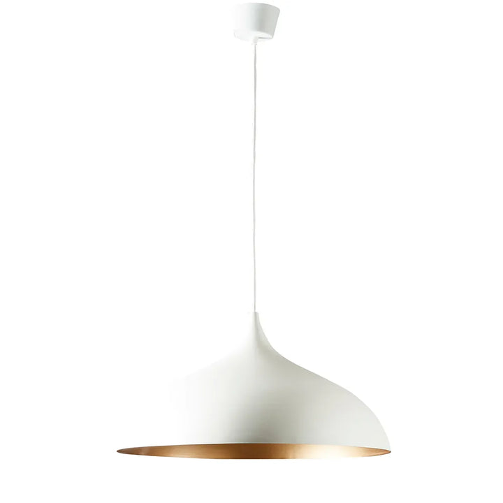 MacMillan Ceiling Pendant Large Oval White and Brass MacMillan Ceiling Pendant Large Oval White and Brass Pendant