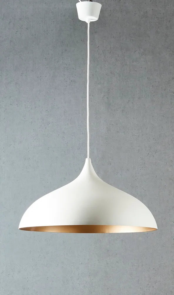 MacMillan Ceiling Pendant Large Oval White and Brass MacMillan Ceiling Pendant Large Oval White and Brass Pendant