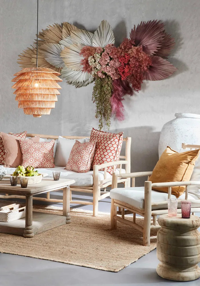 Saba Rattan Ceiling Pendant White Pendant