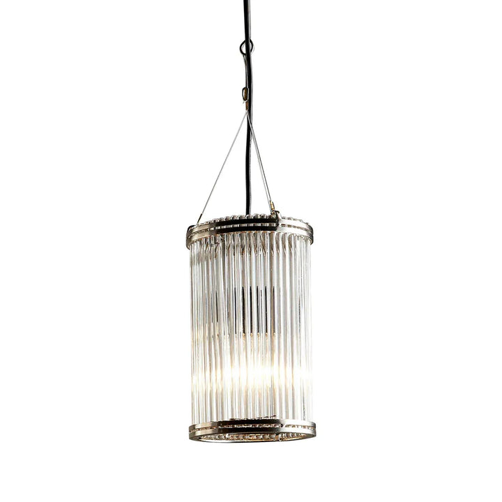 Verre Glass Ceiling Pendant Nickel Small Pendant
