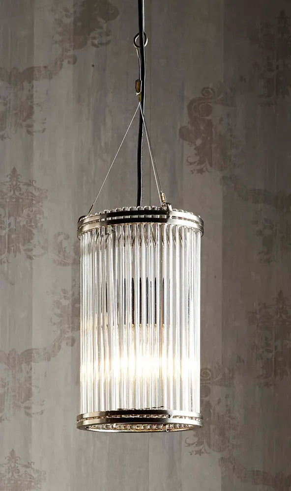 Verre Glass Ceiling Pendant Nickel Pendant