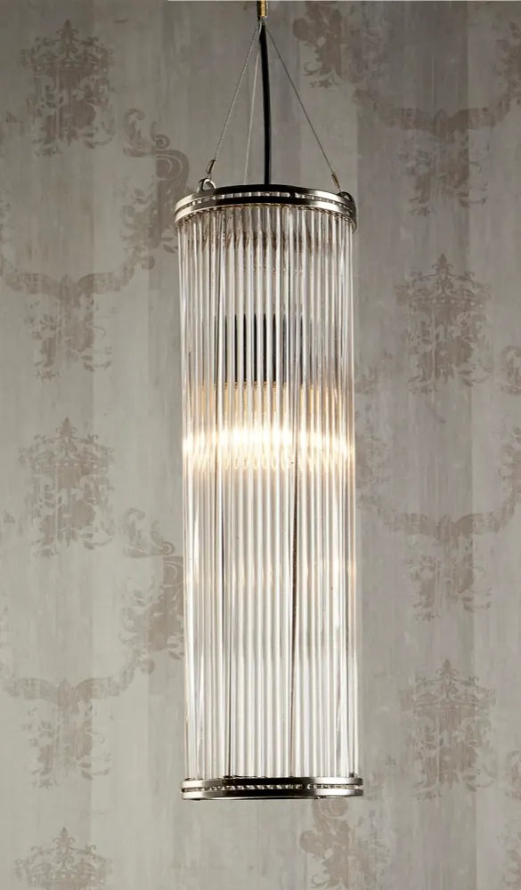Verre Glass Ceiling Pendant Nickel Pendant