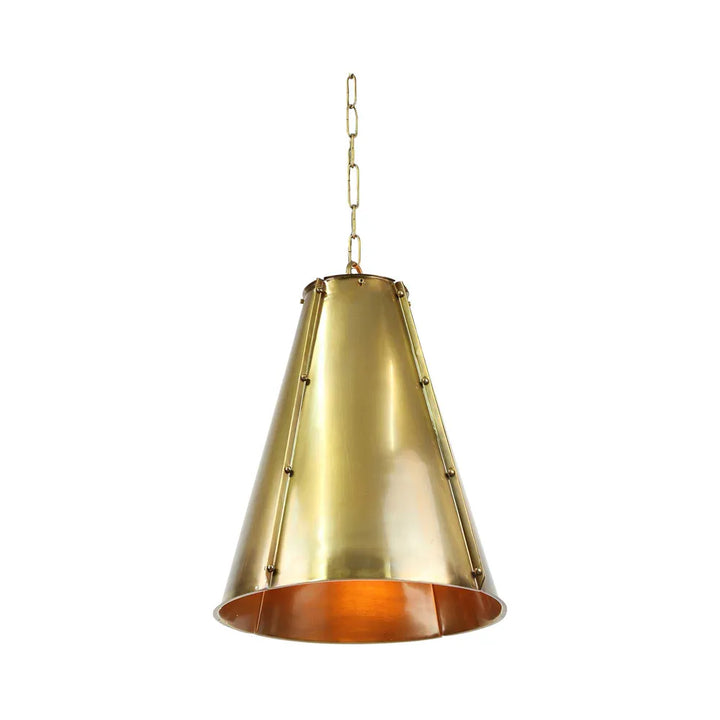 Capri Ceiling Pendant Brass/White Antique Brass Pendant