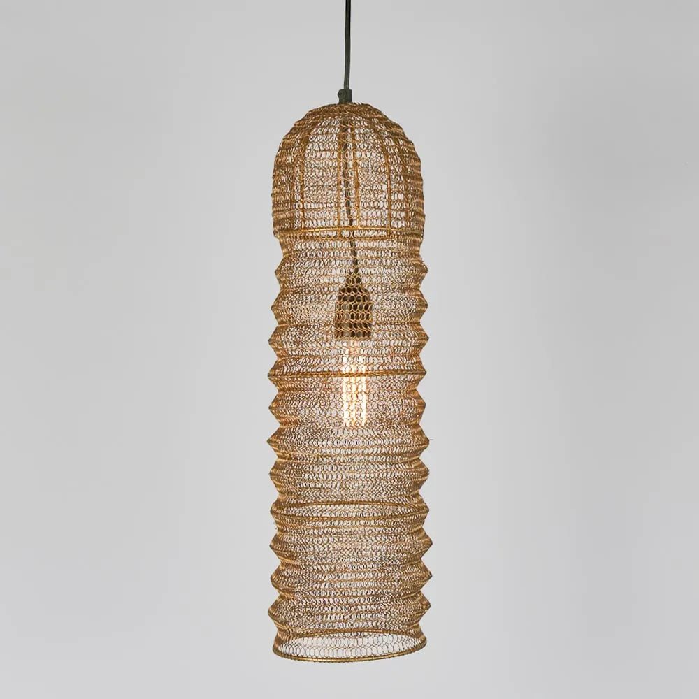 Monash Wire Mesh Ceiling Pendant Brass Brass Pendant