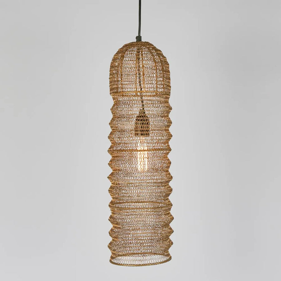 Monash Wire Mesh Ceiling Pendant Brass Brass Pendant