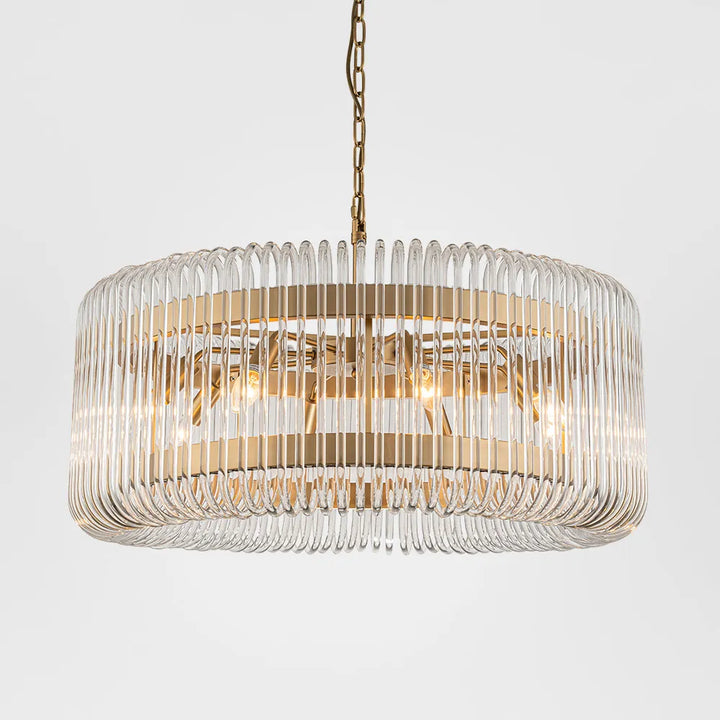 Alpine Glass Tube Ring Pendant Light Chandelier