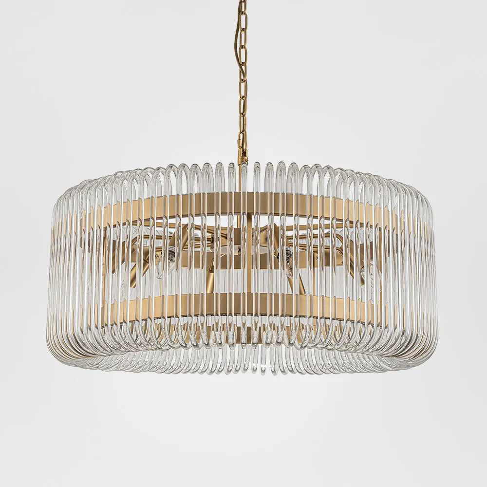 Alpine Glass Tube Ring Pendant Light Chandelier