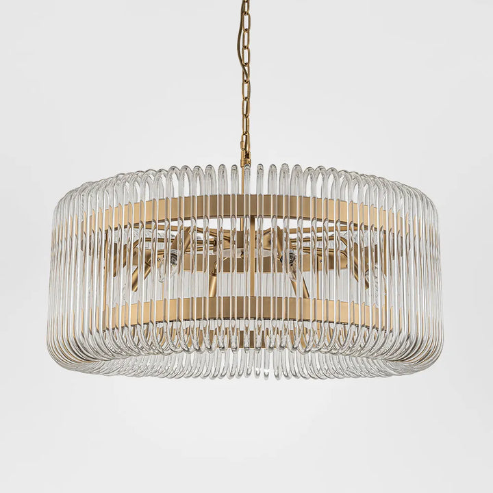 Alpine Glass Tube Ring Pendant Light Chandelier
