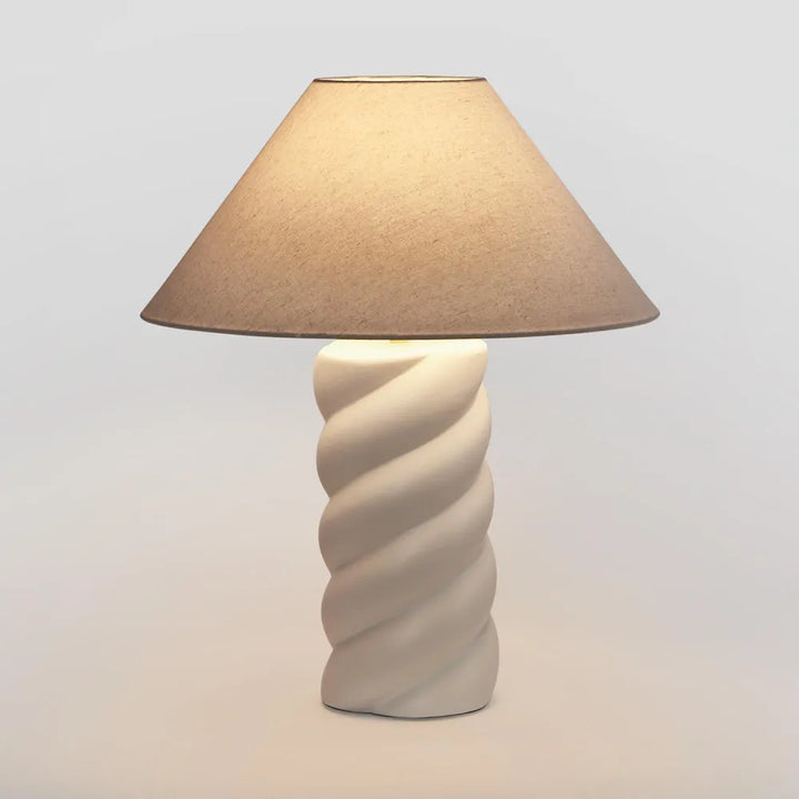 Twist Column Lamp & Shade TABLE LAMP