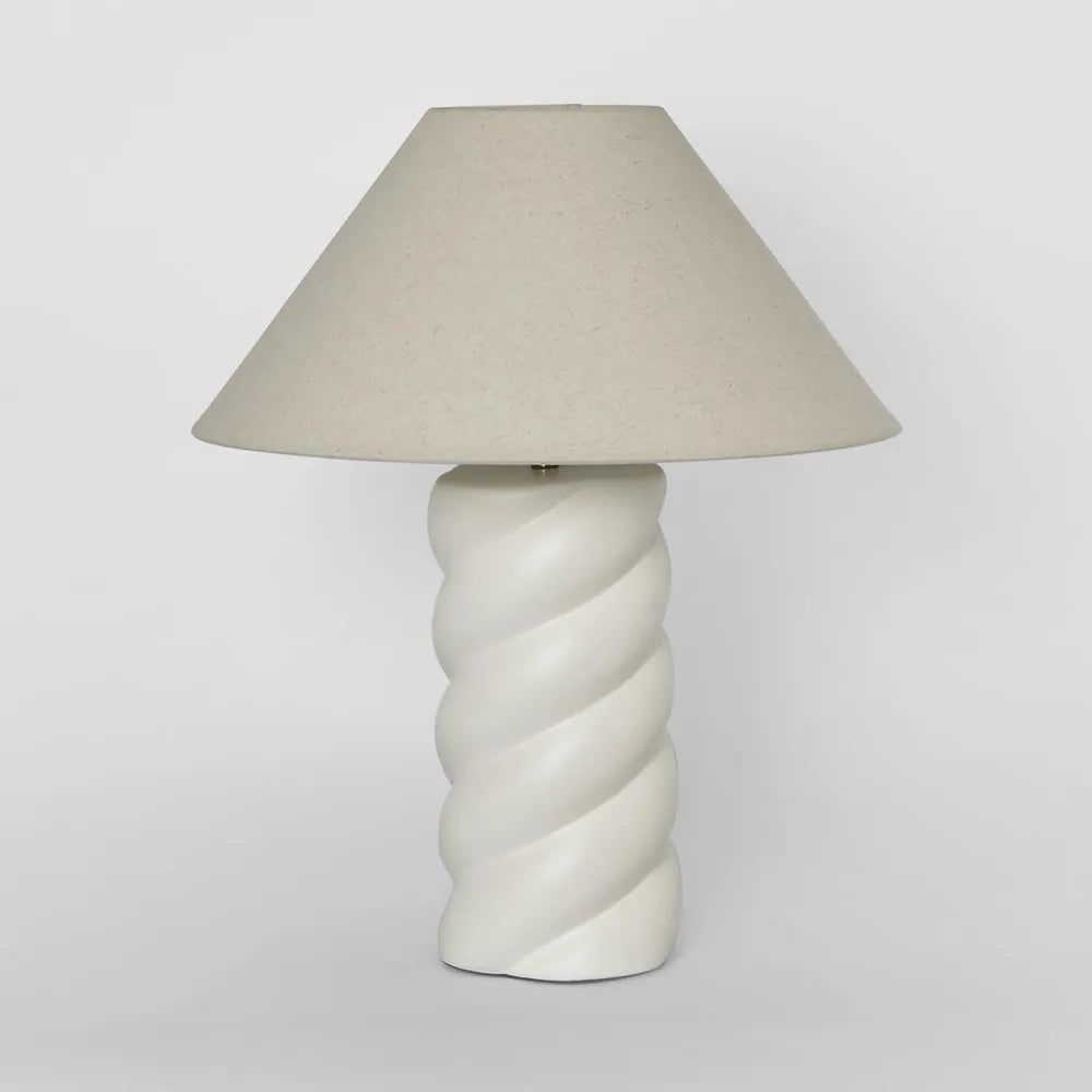Twist Column Lamp & Shade TABLE LAMP