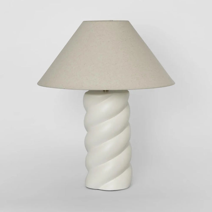 Twist Column Lamp & Shade TABLE LAMP