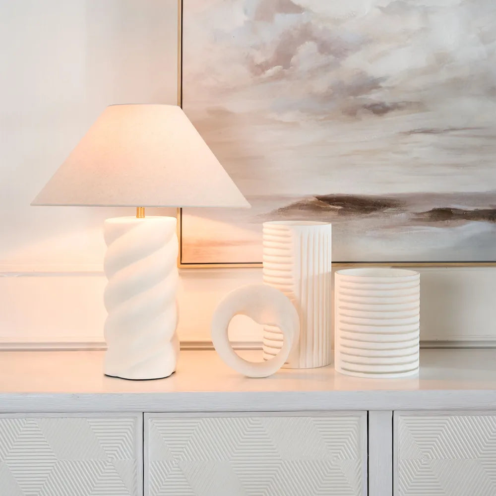 Twist Column Lamp & Shade TABLE LAMP