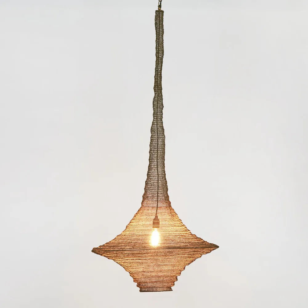 Santa Monica Hanging Lamp Antique Brass/Black Pendant