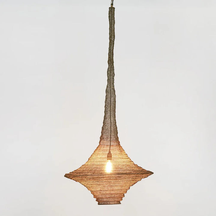 Santa Monica Hanging Lamp Antique Brass/Black Pendant