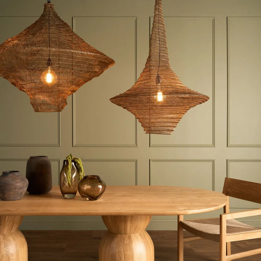 Santa Monica Hanging Lamp Antique Brass/Black Pendant