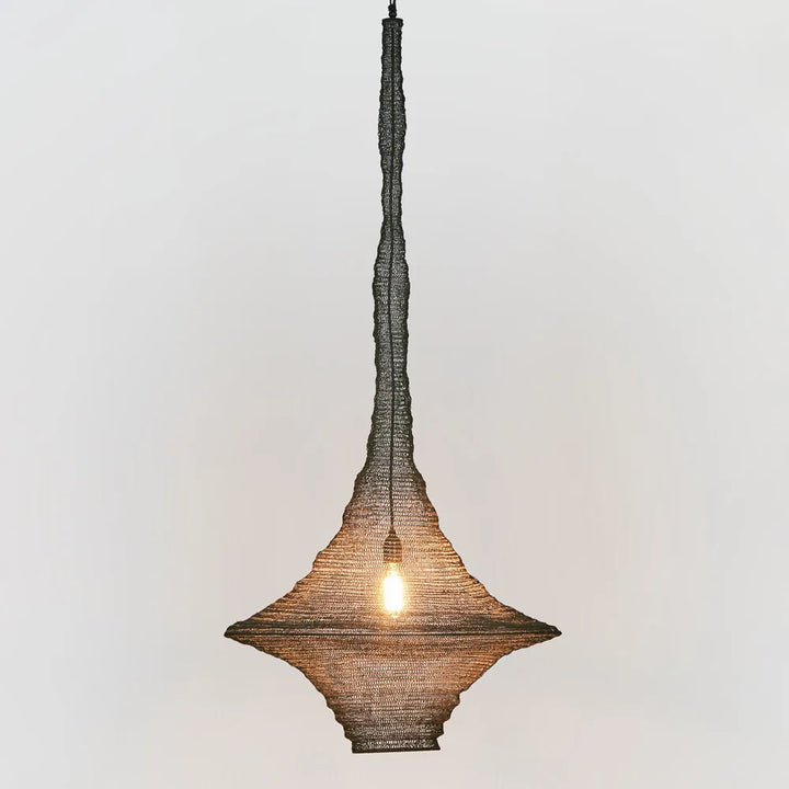 Santa Monica Hanging Lamp Antique Brass/Black Pendant