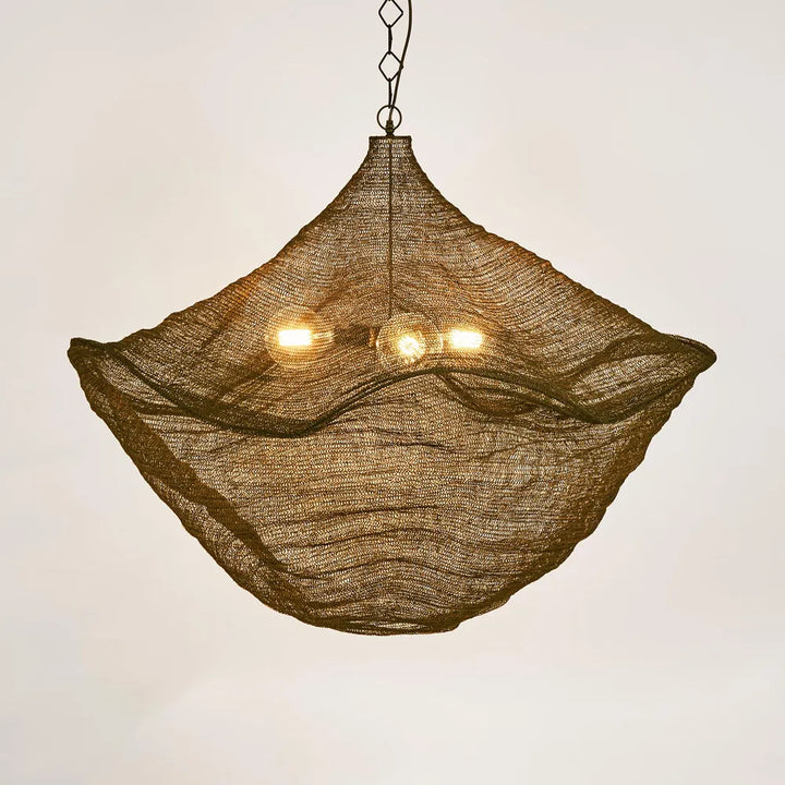 California Hanging Lamp Antique Brass/Black Antique Brass Pendant