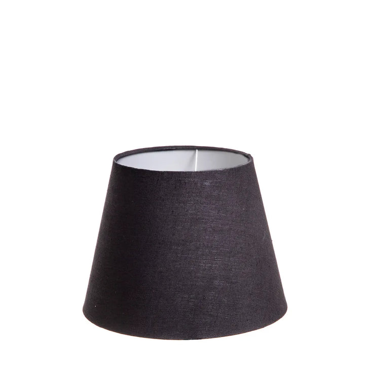 Linen Taper Lamp Shade Small Textured Black ACCESSORIES