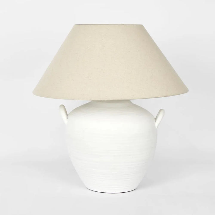 Camille White Table Lamp & Shade White TABLE LAMP