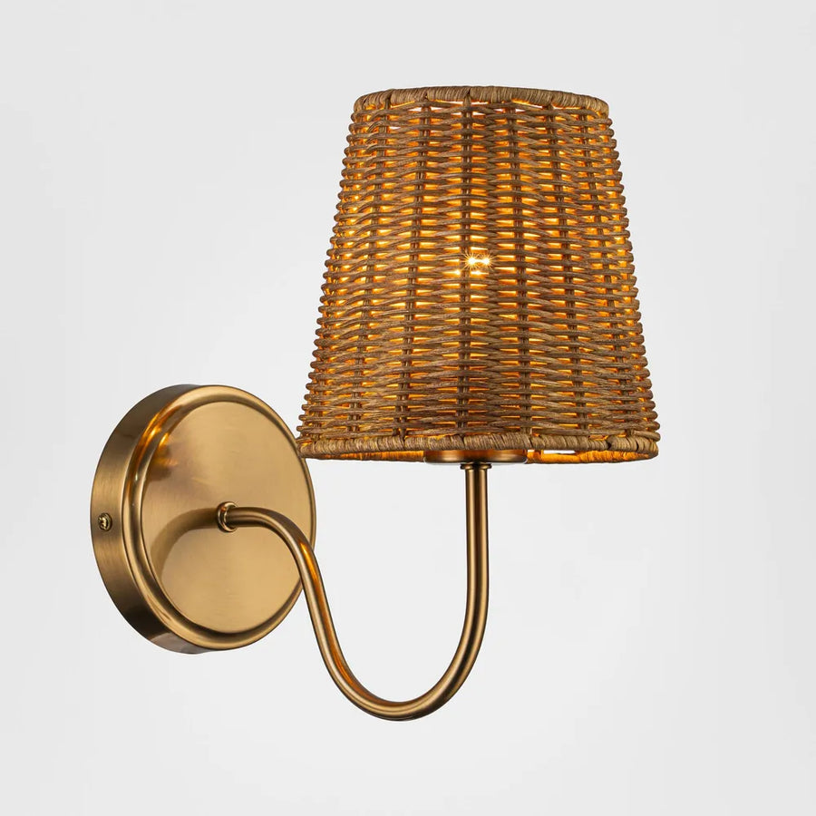 Athens Wall Light Antique Brass with Shade Wall light
