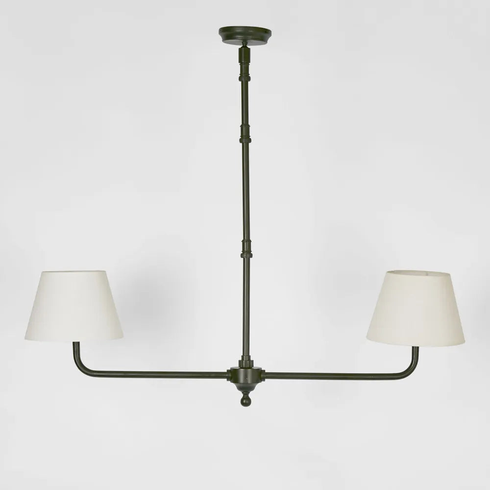 Sheridan Two Arm Chandelier Antique Brass Chandelier