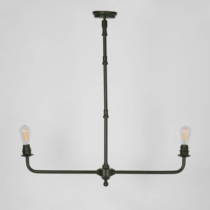 Sheridan Two Arm Chandelier Black Chandelier