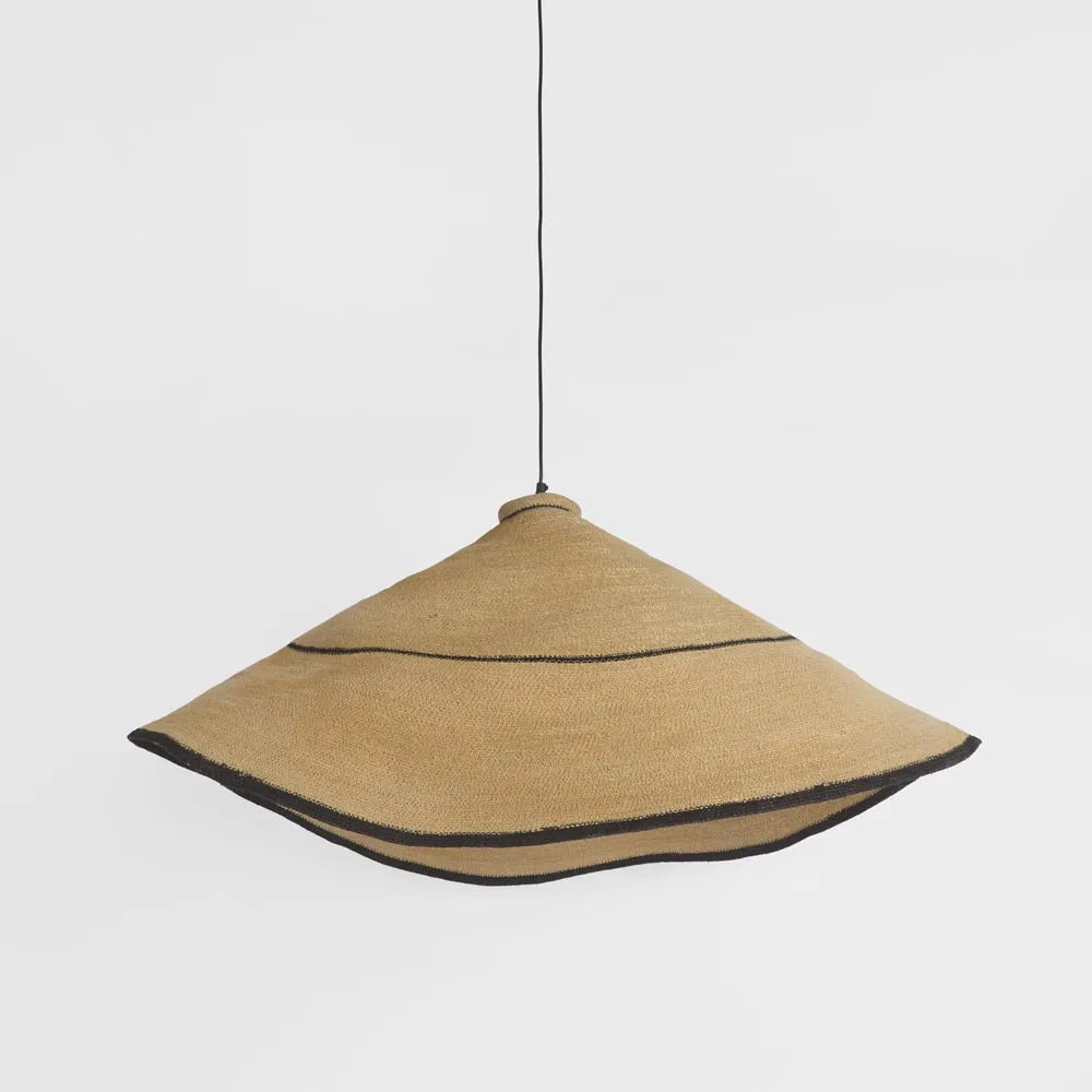Amira Woven Pendant Shade Large Natural & Black Pendant