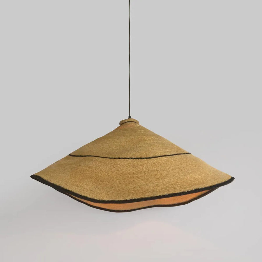 Amira Woven Pendant Shade Large Natural & Black Pendant