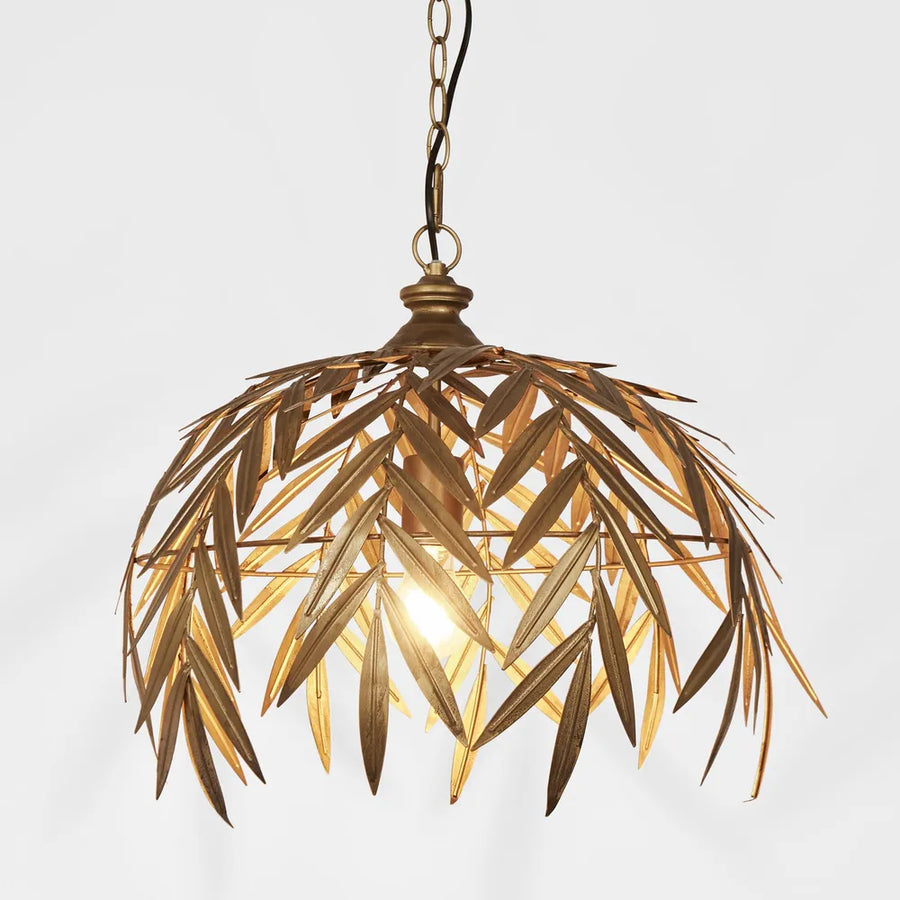 Leaves Ceiling Pendant Antique Brass Pendant