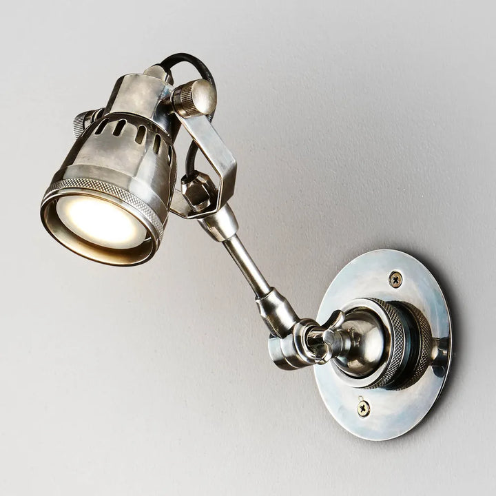 Seattle Long Arm Wall Antique Silver Wall light