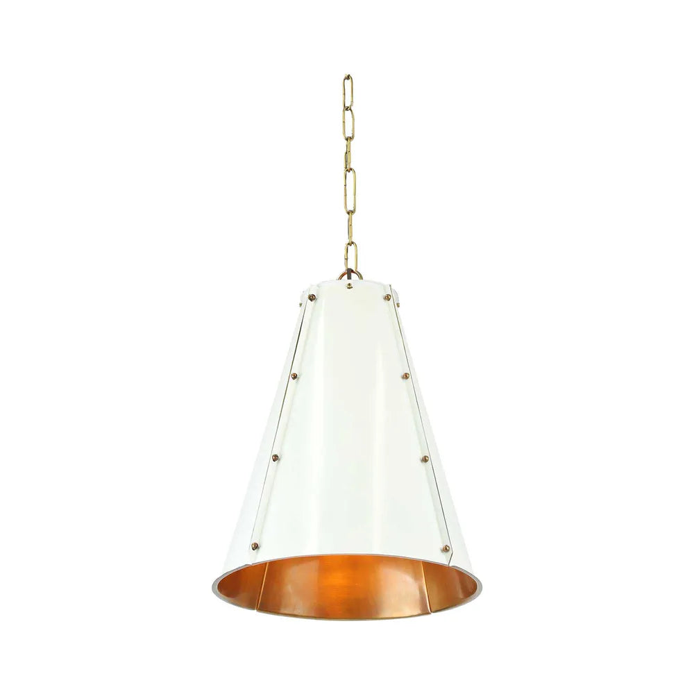 Capri Ceiling Pendant Brass/White White Pendant