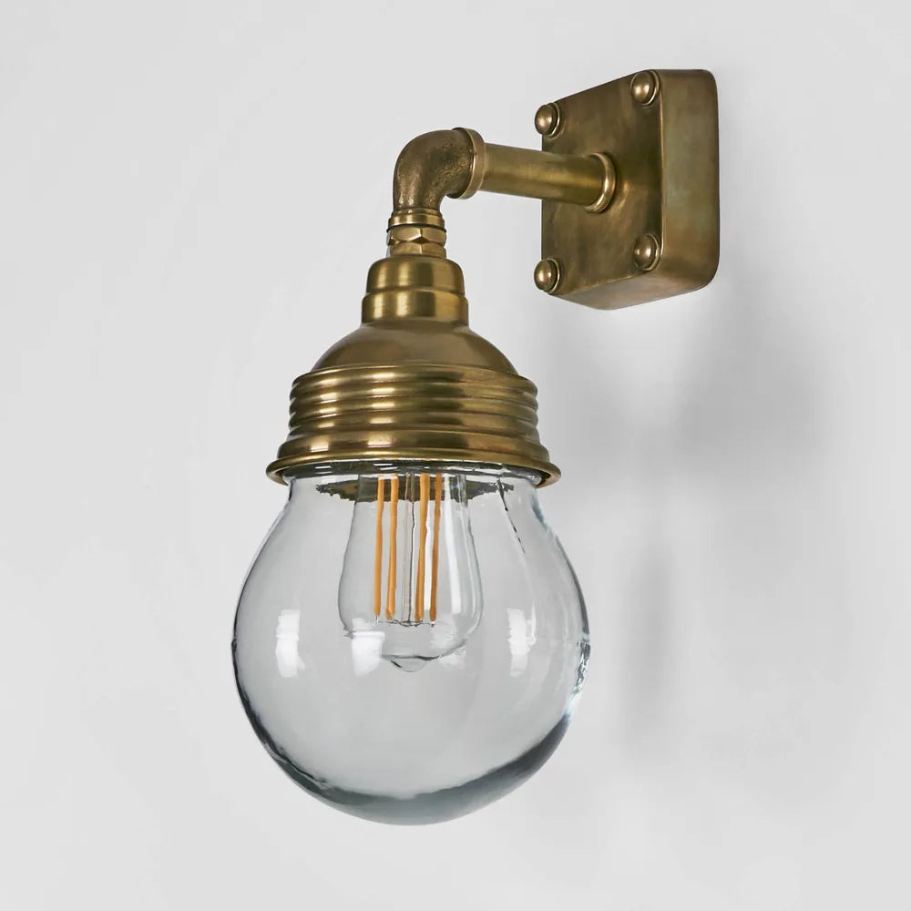 Dover Outdoor Wall Light Antique Brass WALL LIGHT