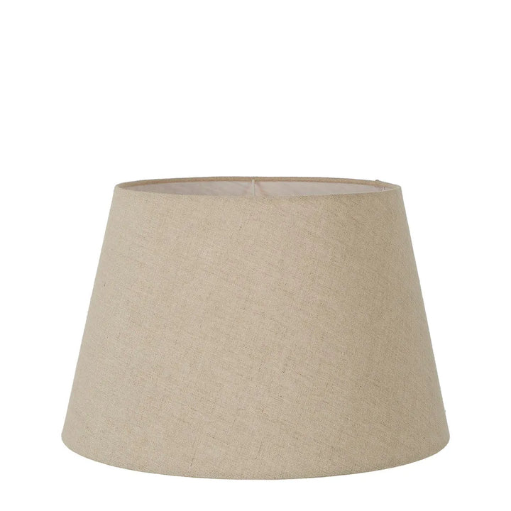 Linen Taper Lamp Shade Medium Dark Natural ACCESSORIES