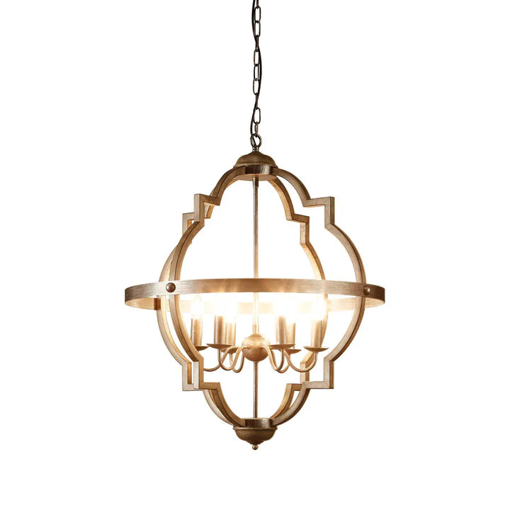 Hyatt Ceiling Pendant Medium Rust Brown and Silver Black Large Pendant