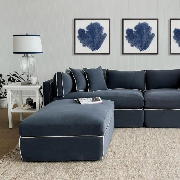 Charlotte Glass and Nickel Lamp with White Linen Shade TABLE LAMP