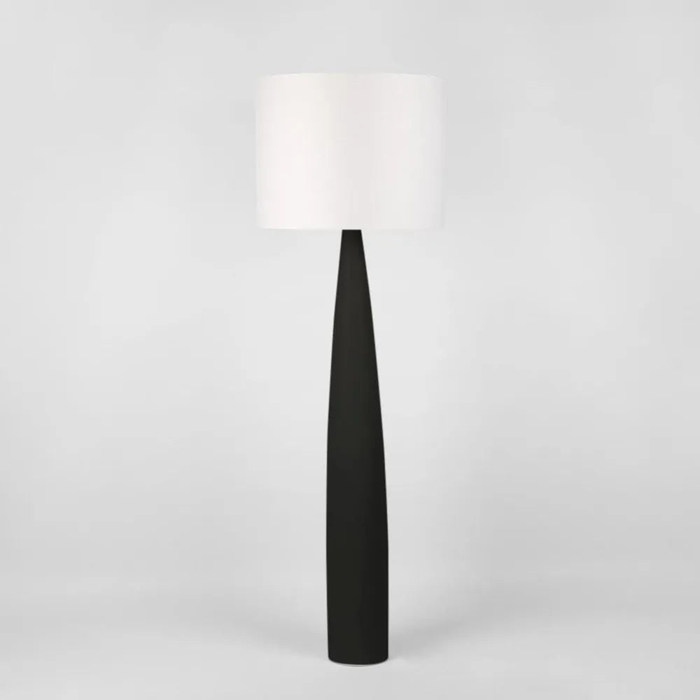 Samson Floor Lamp Base Black with Shade White Floor Lamp