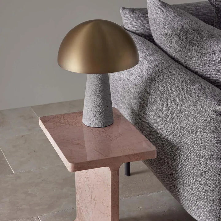Degraves Concrete & Brass Table Lamp & Shade TABLE LAMP