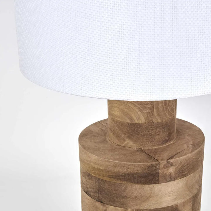 Circa Timber Table Lamp Small Black Shade TABLE LAMP
