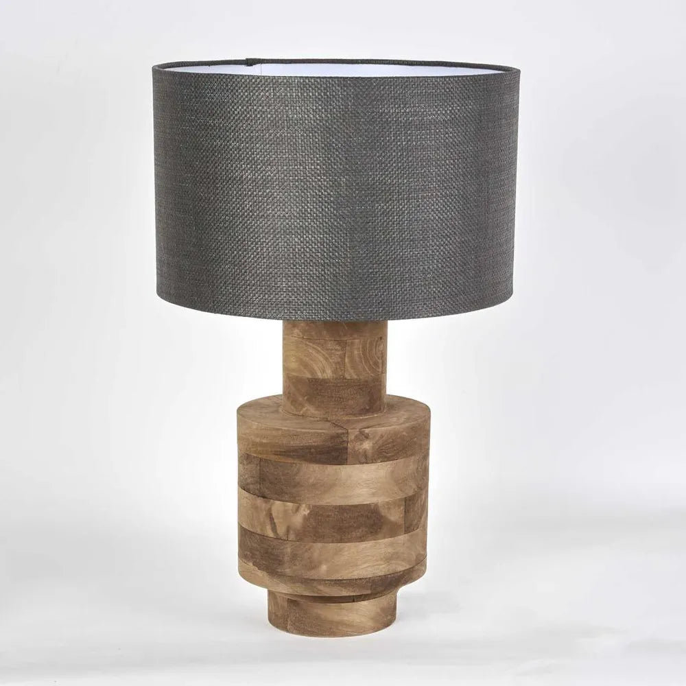 Circa Timber Table Lamp Small Black Shade Black TABLE LAMP